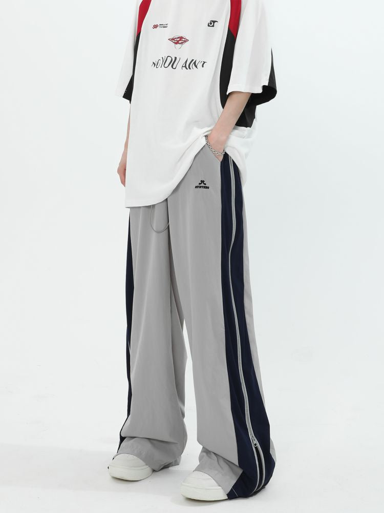 Side line zipper slit casual pants  OR1001