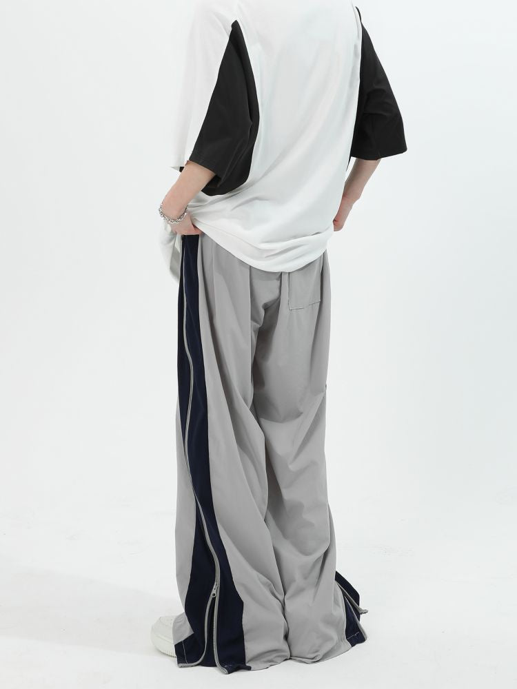 Side line zipper slit casual pants  OR1001