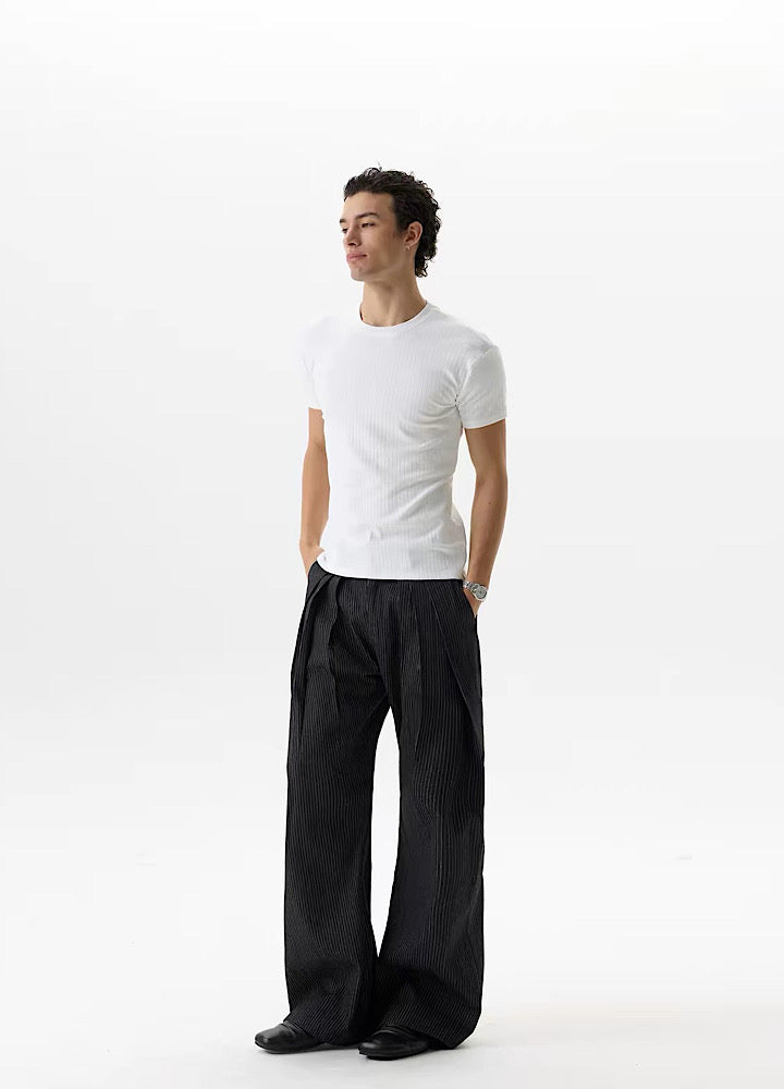 Ribline Fit Basic Design Short-Sleeve T-Shirt  OR1003