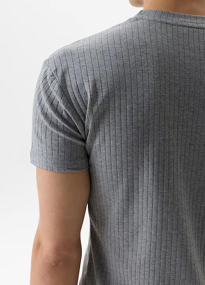 Ribline Fit Basic Design Short-Sleeve T-Shirt  OR1003