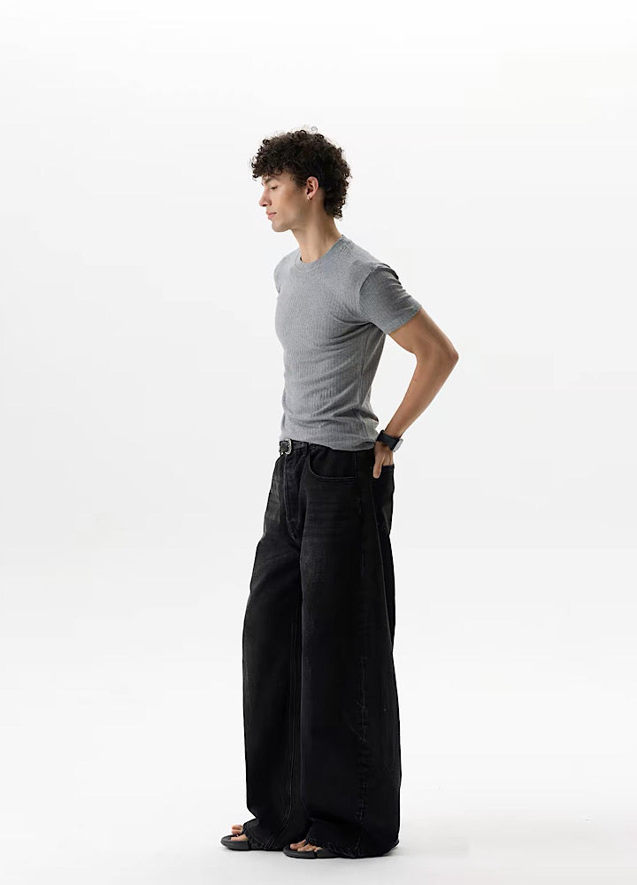 Ribline Fit Basic Design Short-Sleeve T-Shirt  OR1003