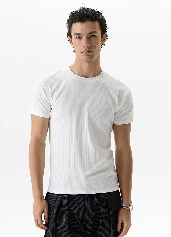Ribline Fit Basic Design Short-Sleeve T-Shirt  OR1003
