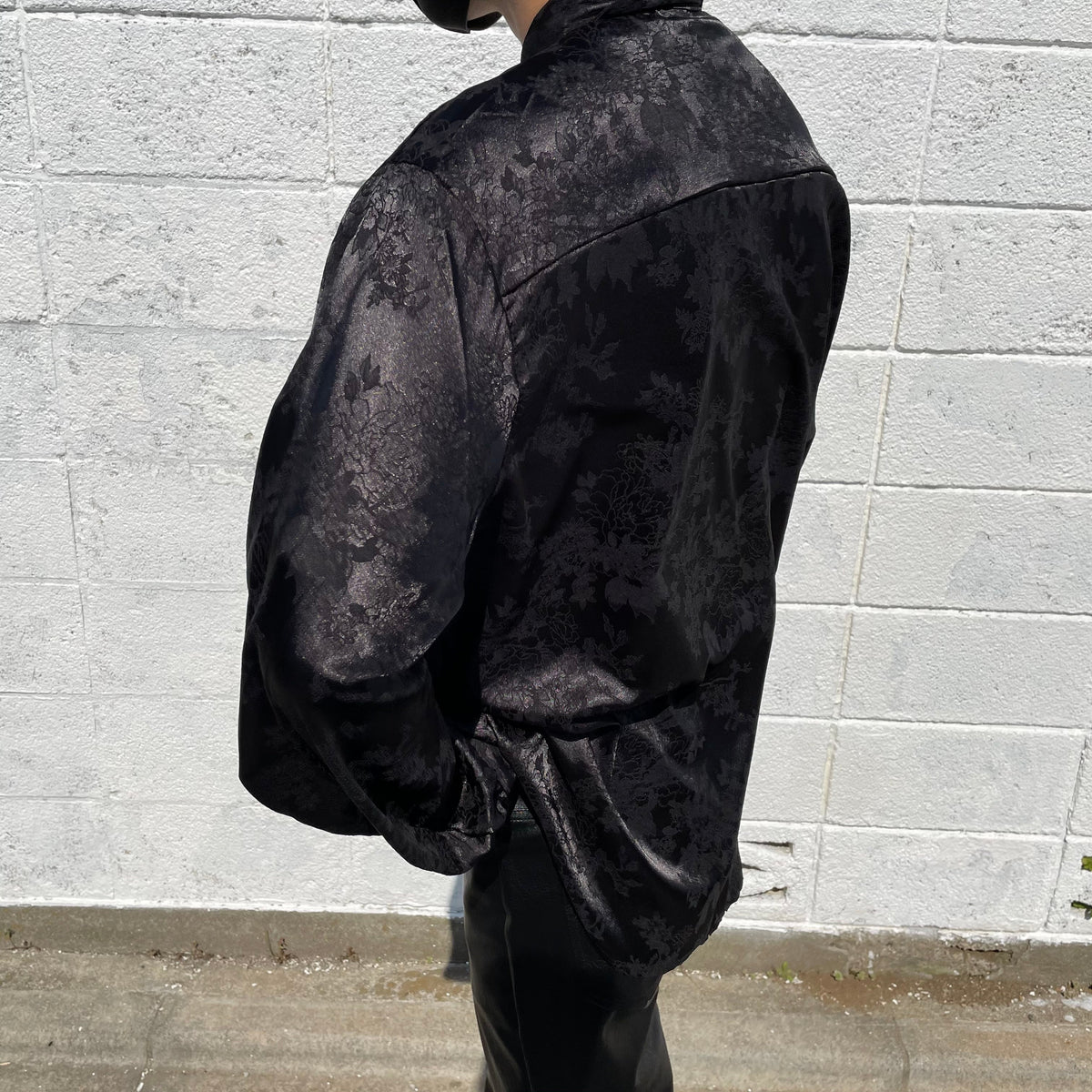 《シャツ1位》Satin china-motif shirt  OR1006
