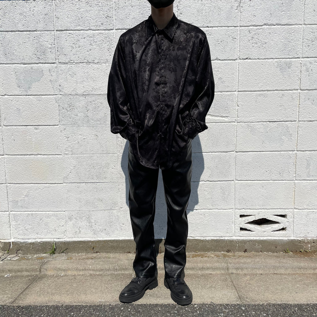 《シャツ1位》Satin china-motif shirt  OR1006