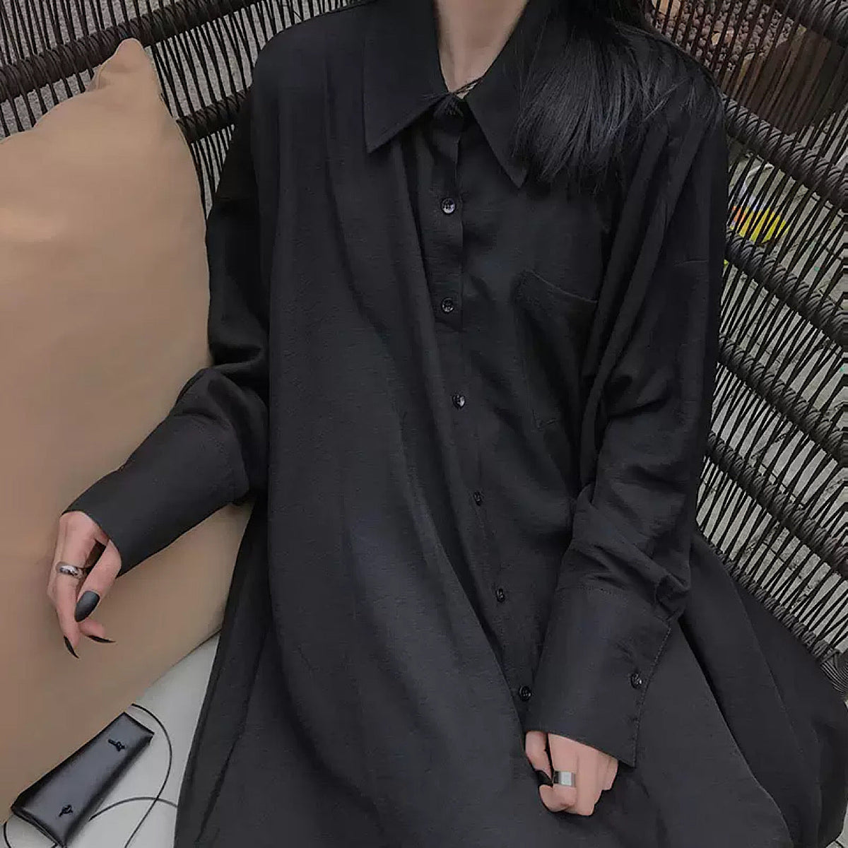 Black mode long shirt  OR1013