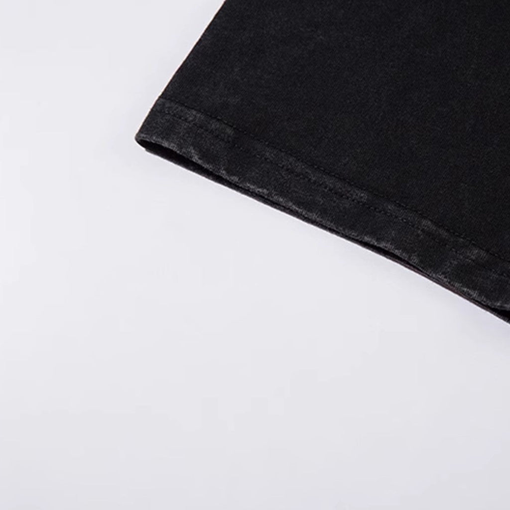 Cute black cat design animal short sleeve T-shirt  OR1015