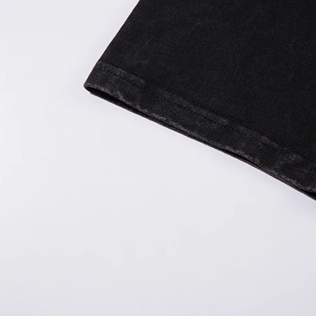 Cute black cat design animal short sleeve T-shirt  OR1015