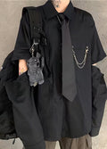 2way gimmick regular silhouette tie shirt  OR1018