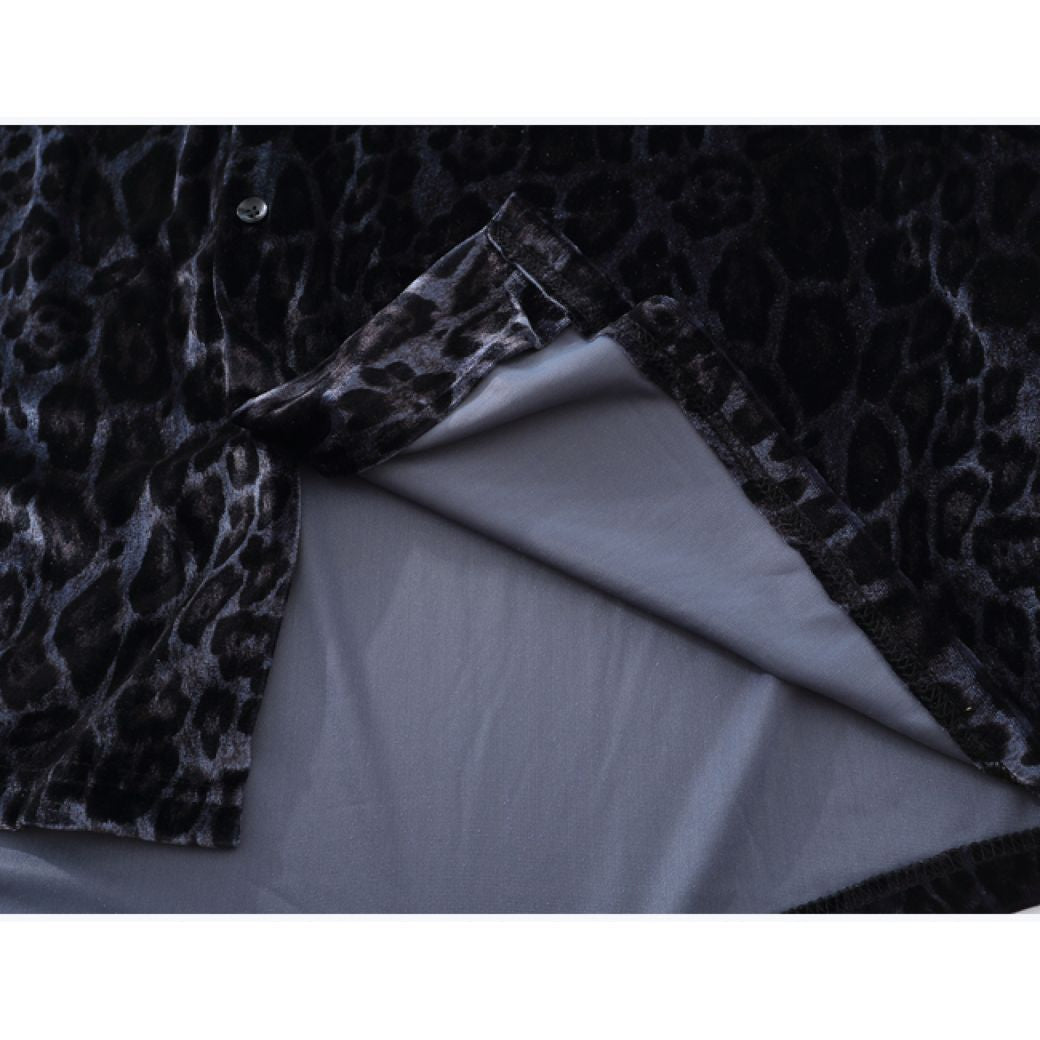 Leopard print short-sleeved loose summer shirt  OR1023