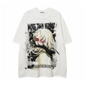 Monotone pathetic female design front silhouette short sleeve T-shirt  OR1024