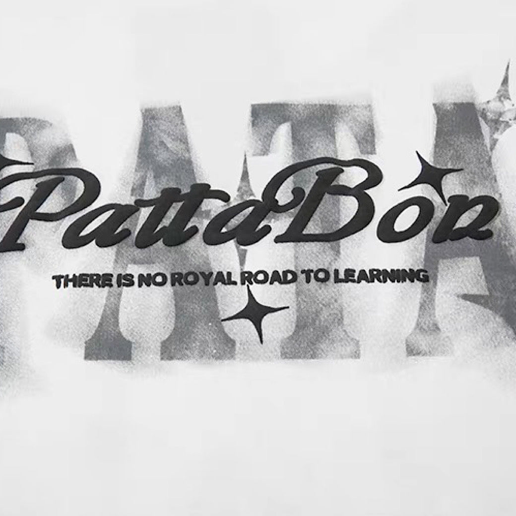 Big front initial print distressed short-sleeved T-shirt  OR1051