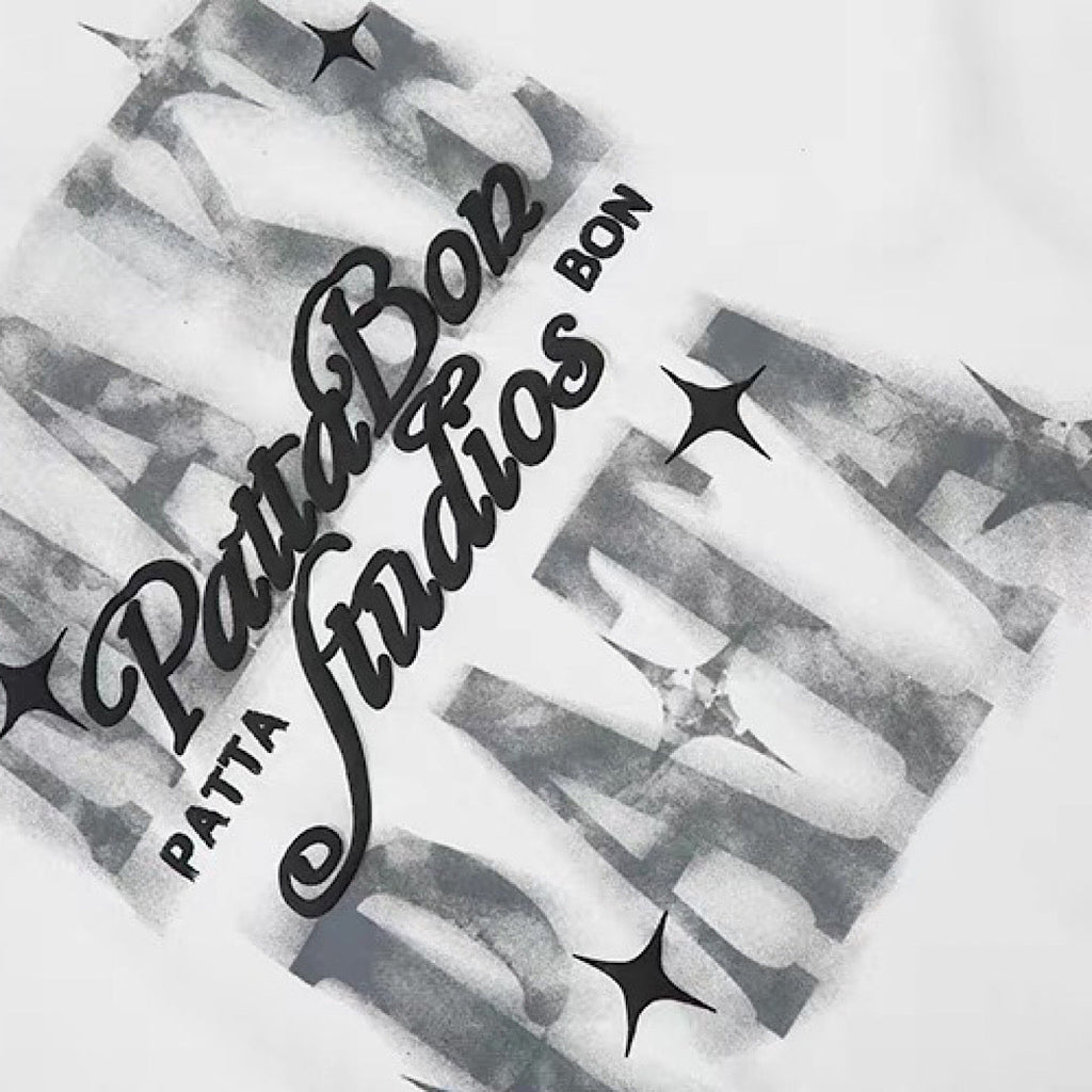 Big front initial print distressed short-sleeved T-shirt  OR1051