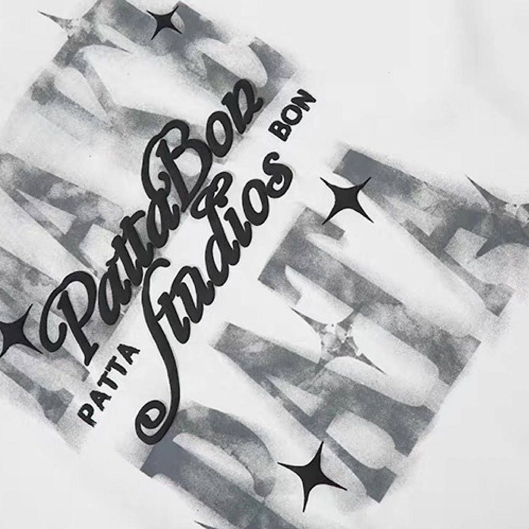 Big front initial print distressed short-sleeved T-shirt  OR1051