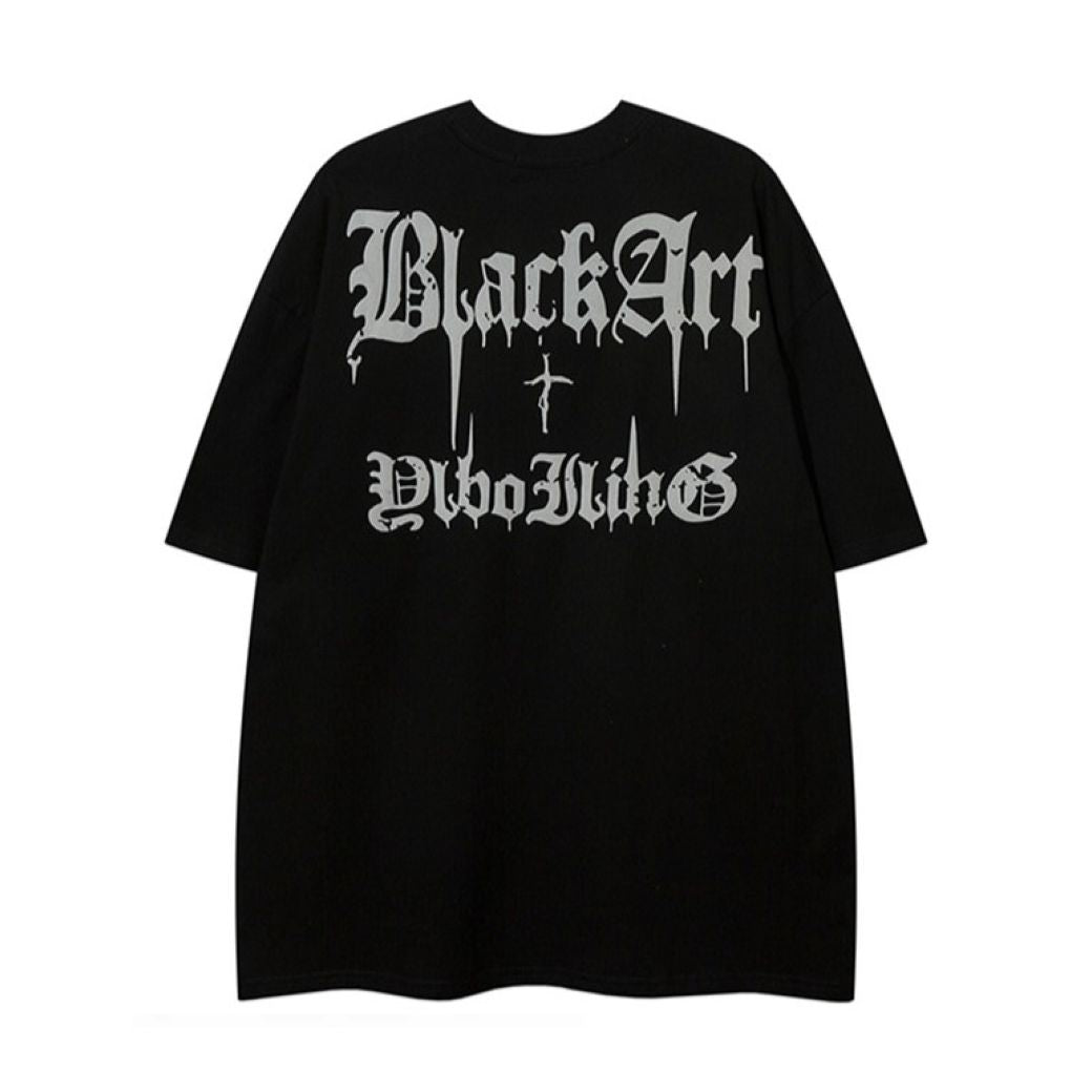 Dark angel wings graphic print T-shirt  OR1053