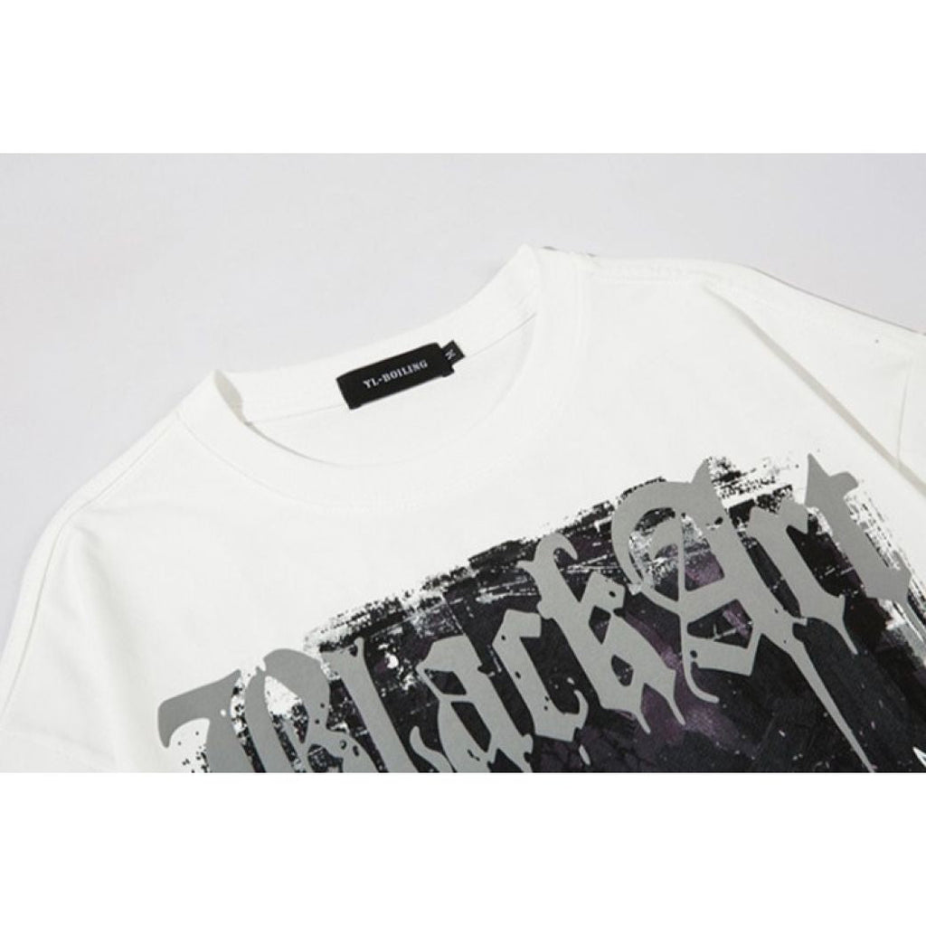 Dark angel wings graphic print T-shirt  OR1053