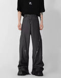 Side doublezipper flared pants  OR1055