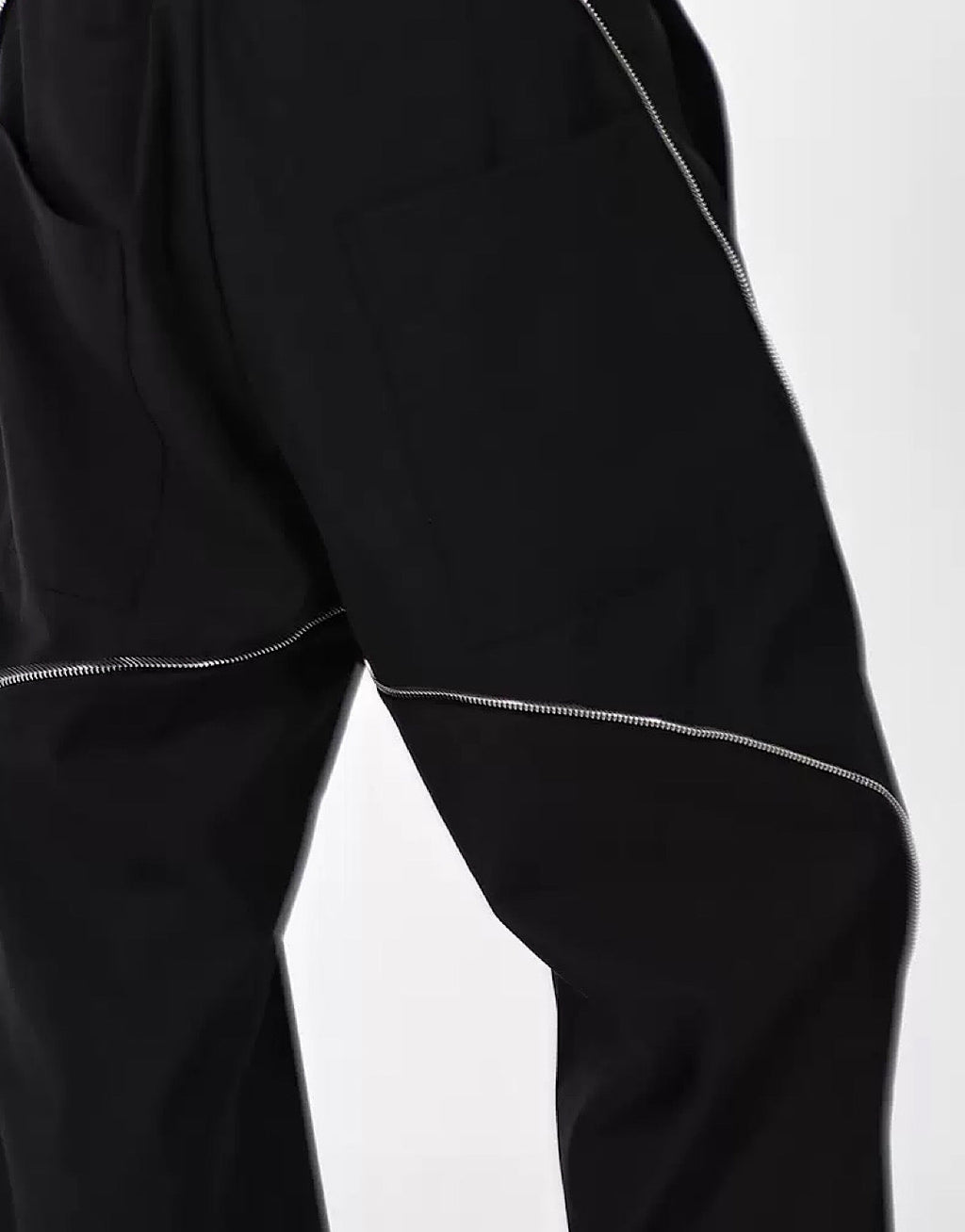 Side doublezipper flared pants  OR1055